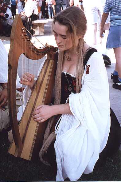 Elizabeth Plays Harp